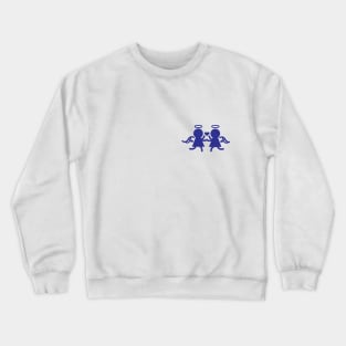 Dark Blue Twin Angels Holding Hands Crewneck Sweatshirt